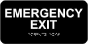 Emergency Exit Sign with Braille