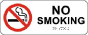 Horizontal No Smoking Sign with Braille
