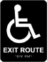Exit Route Sign with Braille
