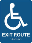 Exit Route Sign with Braille