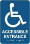 Accessible Entrance Sign with Braille