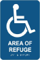 Area Of Refuge Sign with Braille