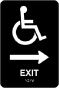 Exit To The Right Sign with Braille