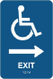 Exit To The Right Sign with Braille