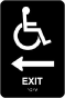 Exit To The Left Sign with Braille