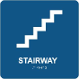 Stairway Square Sign with Braille