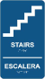 Bilingual Stairs Sign with Braille