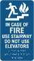 Use Stairway Do Not Use Elevators Sign with Braille