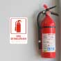 Fire Extinguisher Sign with Braille