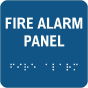 Fire Alarm Panel Sign with Braille