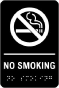 No Smoking Sign with Braille