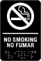 Bilingual No Smoking Sign with Braille