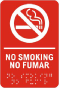 Bilingual No Smoking Sign with Braille