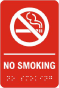 No Smoking Sign with Braille