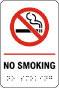 No Smoking Sign with Braille