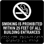 Smoking is Prohibited Sign with Braille