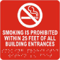 Smoking is Prohibited Sign with Braille