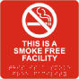 Smoke Free Facility Sign with Braille