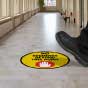 No Students Beyond This Point Floor Sign