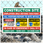 Construction Site Employees Only Banner