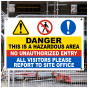Danger This is a Hazardous Area Construction Site Banner