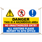 Danger This is a Hazardous Area Construction Site Banner