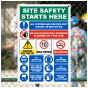 Site Safety Starts Here Max Speed Construction Banner