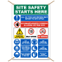 Site Safety Starts Here Max Speed Construction Banner