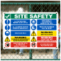 Site Safety Visitors Must Report to Office Construction Banner