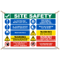 Site Safety Visitors Must Report to Office Construction Banner