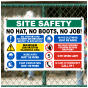 Site Safety No Hat No Job Banner