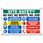 Site Safety No Hat No Job Banner