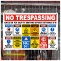 No Trespassing Check in Before Entering Banner