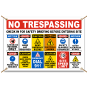 No Trespassing Check in Before Entering Banner