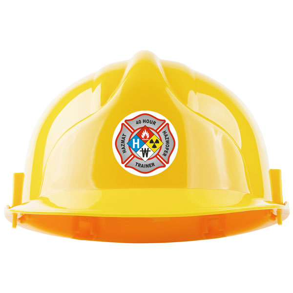 40 Hour Hazwoper Hazmat Trainer Hard Hat Sticker
