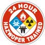 24 Hour Hazwoper Trained Hard Hat Sticker