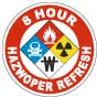 8 Hour Hazwoper Refresh Hard Hat Sticker
