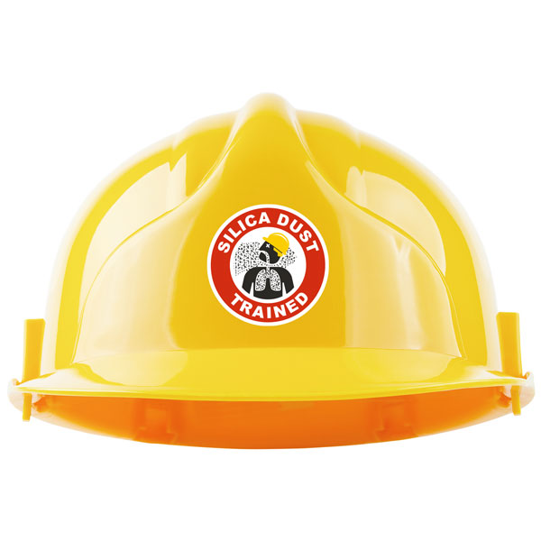 Silica Dust Trained Hard Hat Sticker