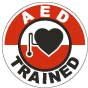 AED Trained Hard Hat Sticker
