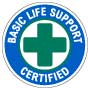 Basic Life Support Certified Hard Hat Sticker