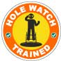 Hole Watch Trained Hard Hat Sticker