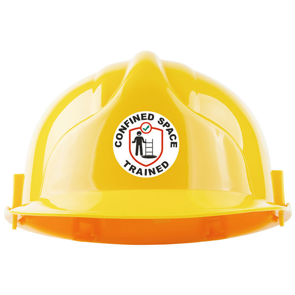 Confined Space Trained Hard Hat Sticker