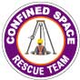 Confined Space Rescue Team Hard Hat Sticker