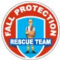 Fall Protection Rescue Team Hard Hat Sticker