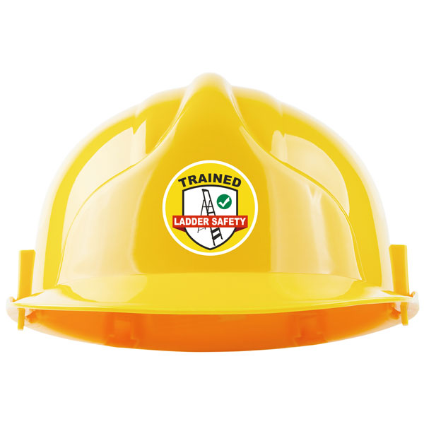 Trained Ladder Safety Hard Hat Sticker