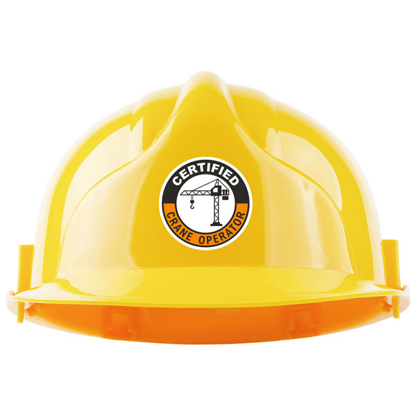 Certified Crane Operator Hard Hat Sticker