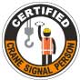 Certified Crane Signal Person Hard Hat Sticker