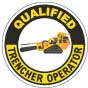 Qualified Trencher Operator Hard Hat Sticker