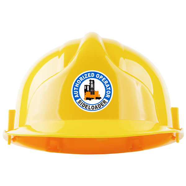 Authorized Operator Sideloader Hard Hat Sticker