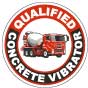 Qualified Concrete Vibrator Hard Hat Sticker